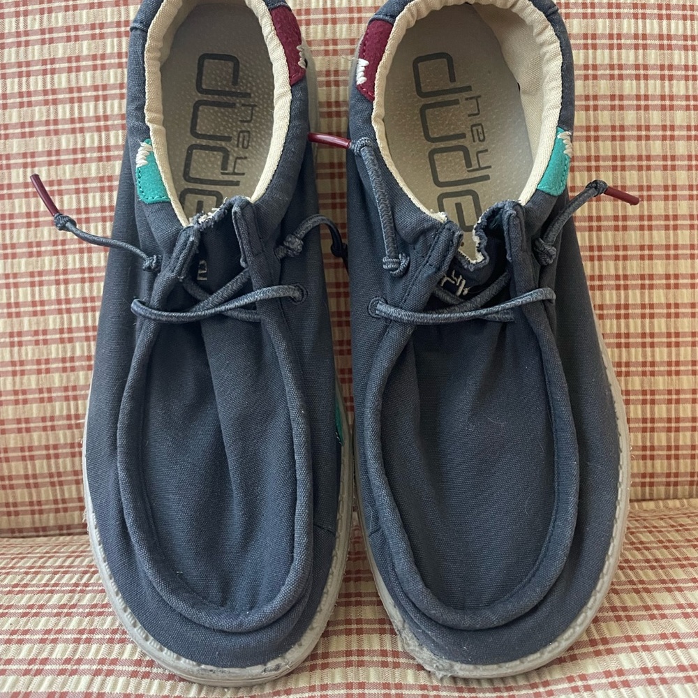 Hey Dudes Navy Wally Washed Blue Space